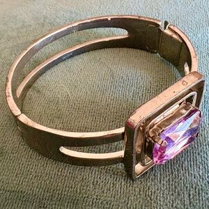 3 FOR $40: Silver plated Bracelet with Purple Gemstone